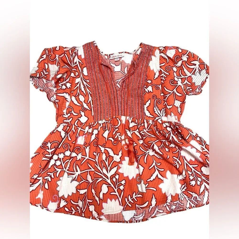 Knox Rose SS Peplum Boho top